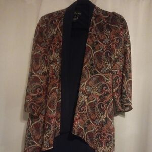 Stella & Julie's short dress size 4 black with multicolor paisley